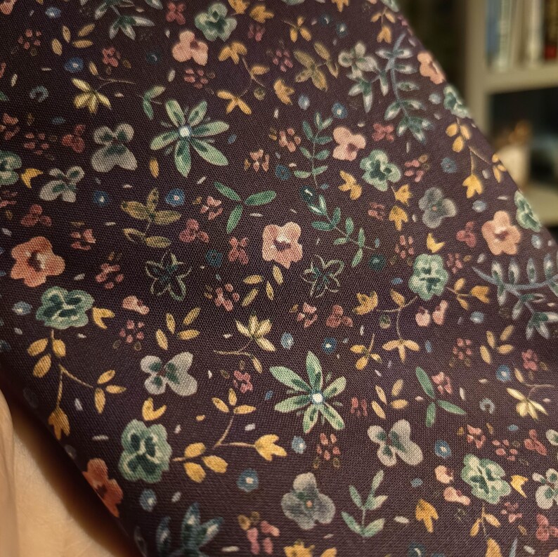 1/12 Scale Dollhouse Wingback Armchair – Botanical Flowers Queen Anne Mini Furniture - Image 4