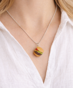 Alternative view of Handmade Mini Burger Necklace