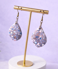 Handmade Pastel Mosaic Dangle Earrings