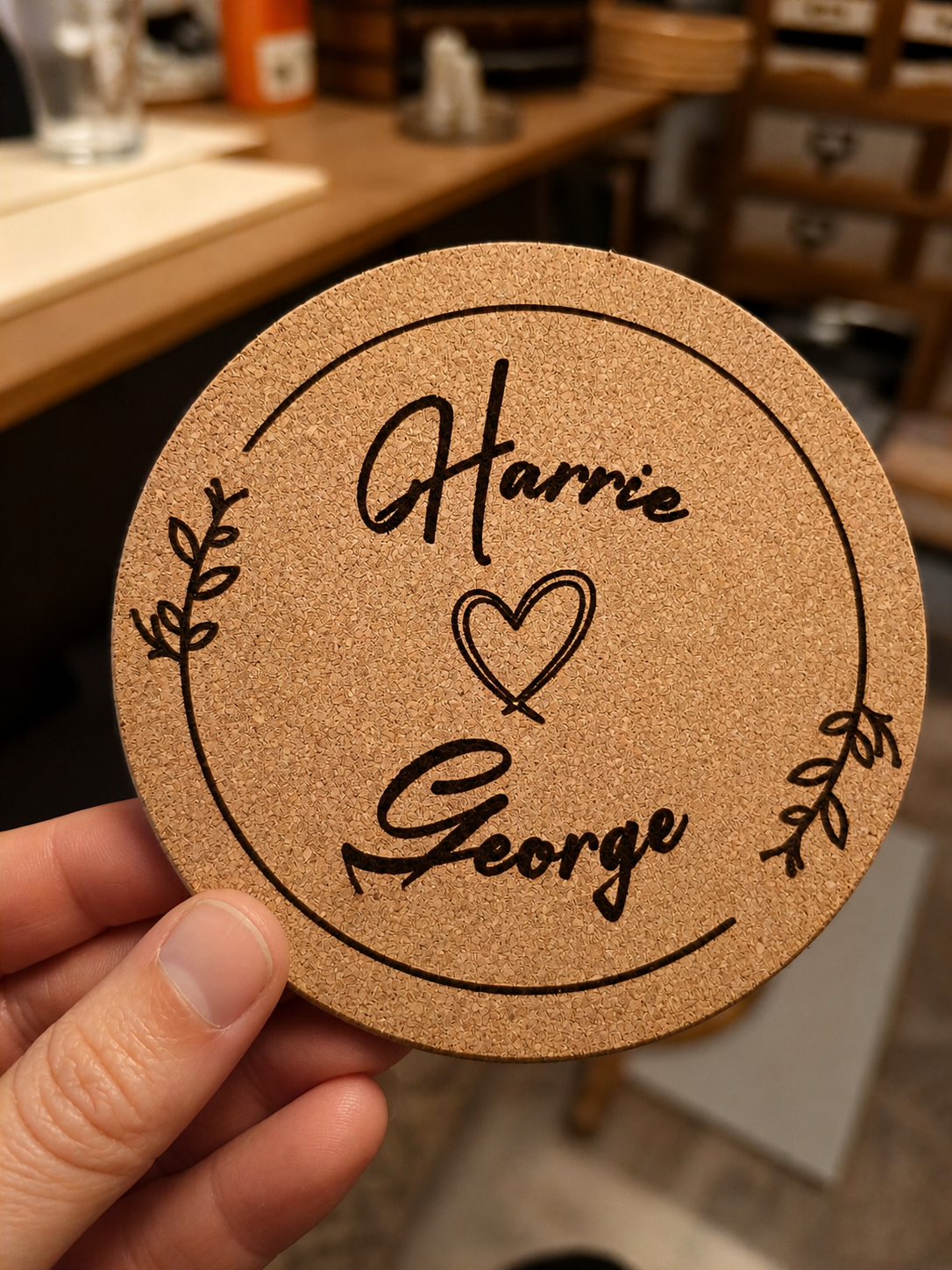 Personalised Cork Coasters Pack of 10 - Image 5