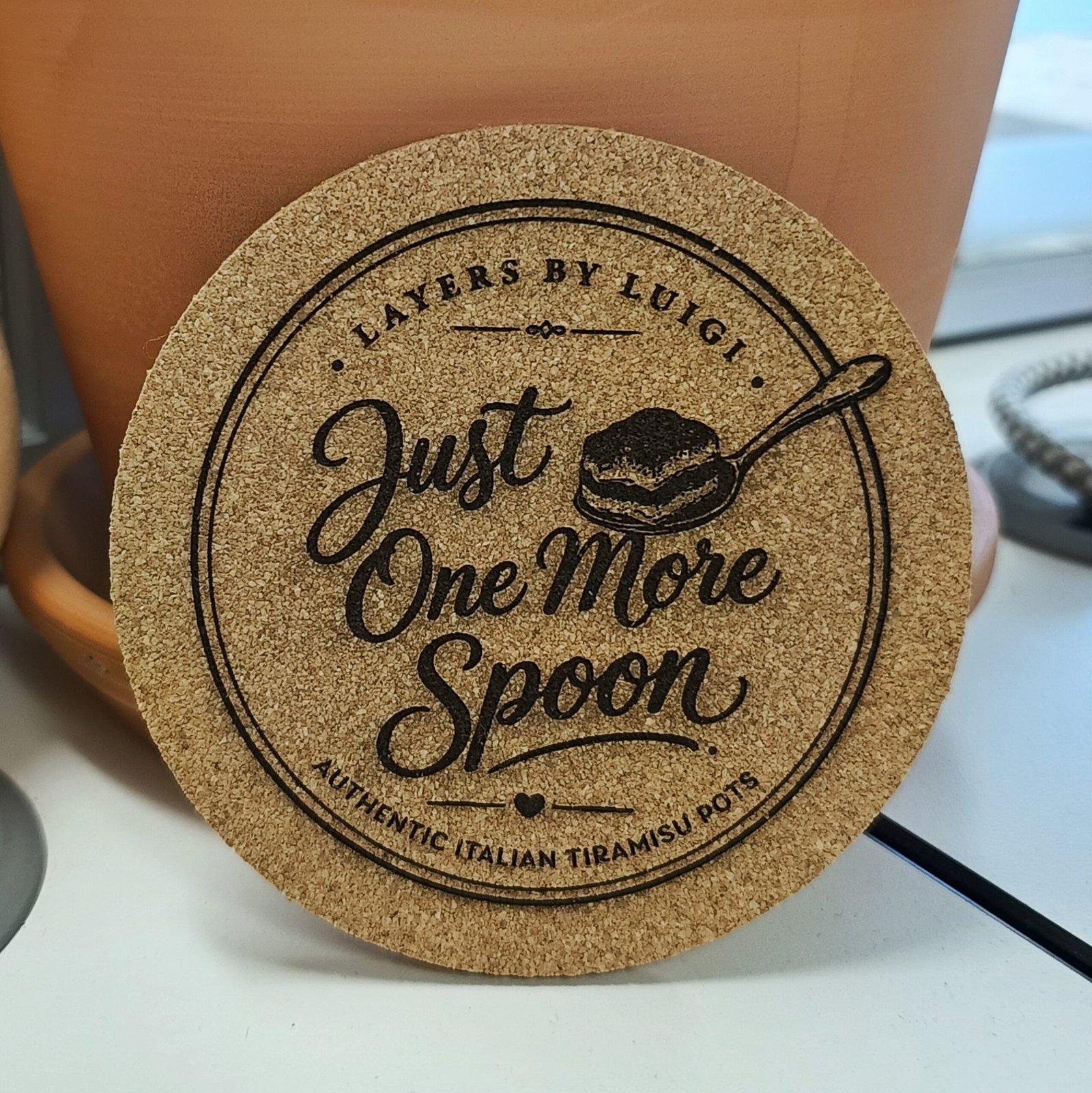 Personalised Cork Coasters Pack of 10 - Image 2
