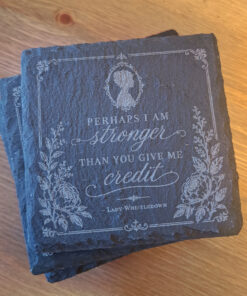 Personalised Bridgerton inspired slate coaster