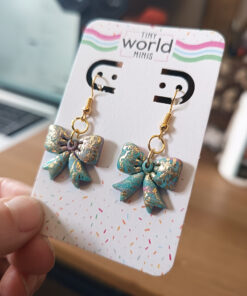 handmade bow earrings