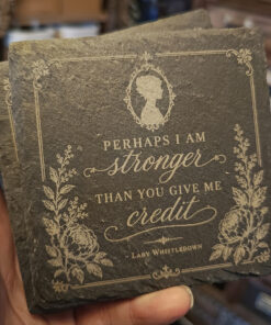 Personalised Bridgerton inspired engraved slate coaster