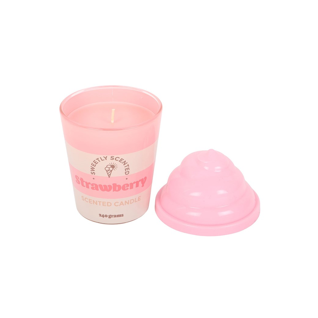 Strawberry Ice Cream Scented Candle - Image 3