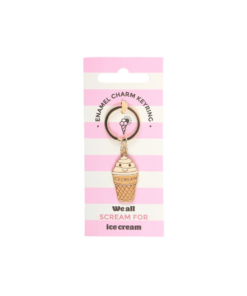 Alternative view of Ice Cream Cone Keyring