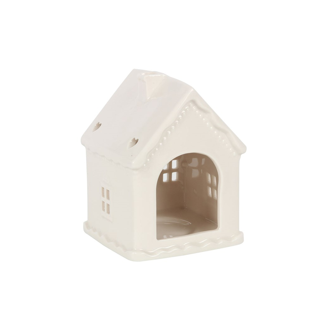 White Gingerbread House Tealight Holder - Image 3