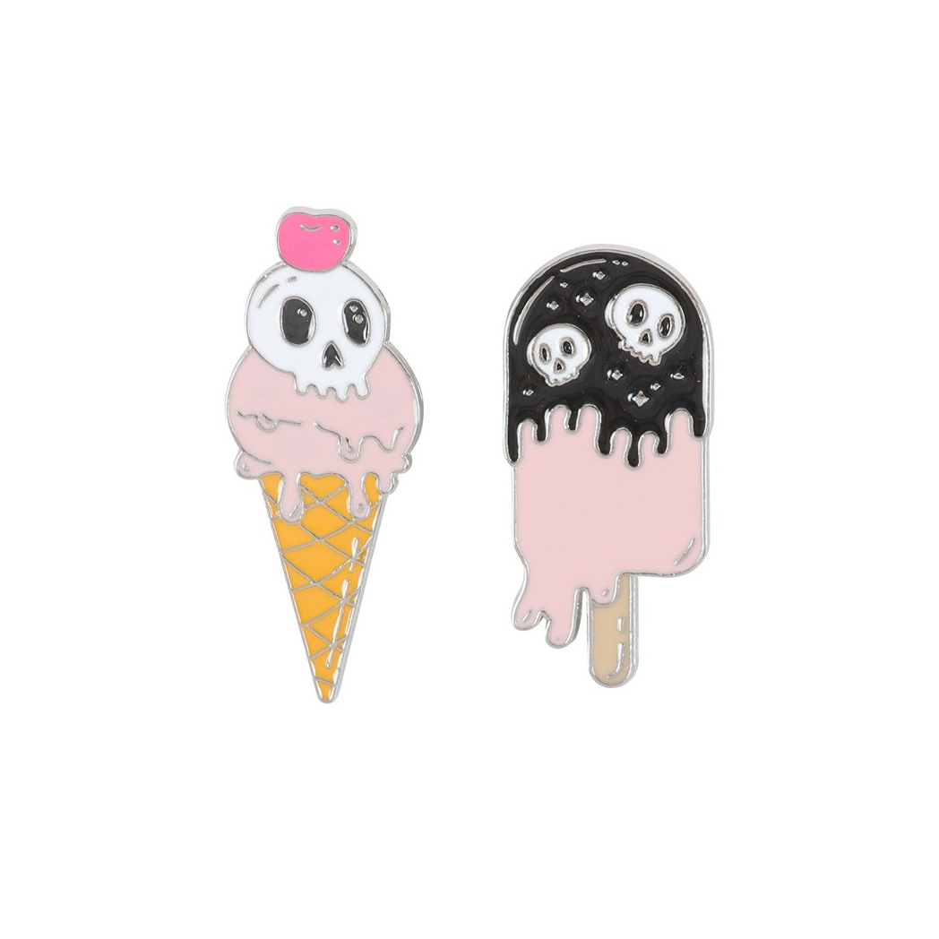 Freaking Melting Ice Cream Enamel Pin Badges - Image 3