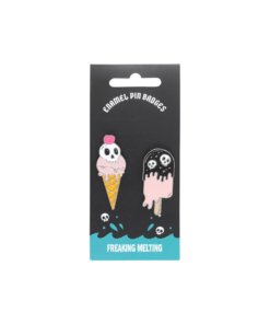 Alternative view of Freaking Melting Ice Cream Enamel Pin Badges