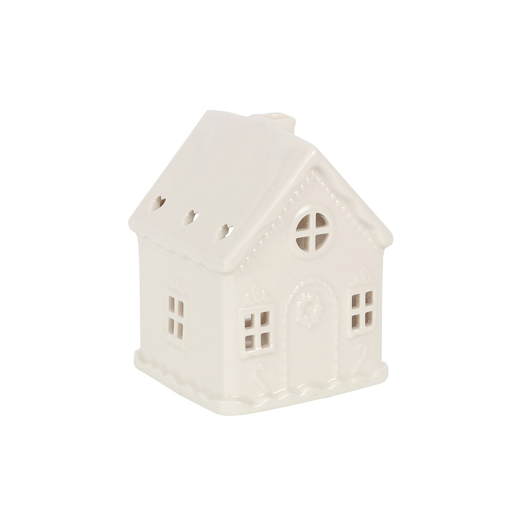 White Gingerbread House Tealight Holder - Image 4