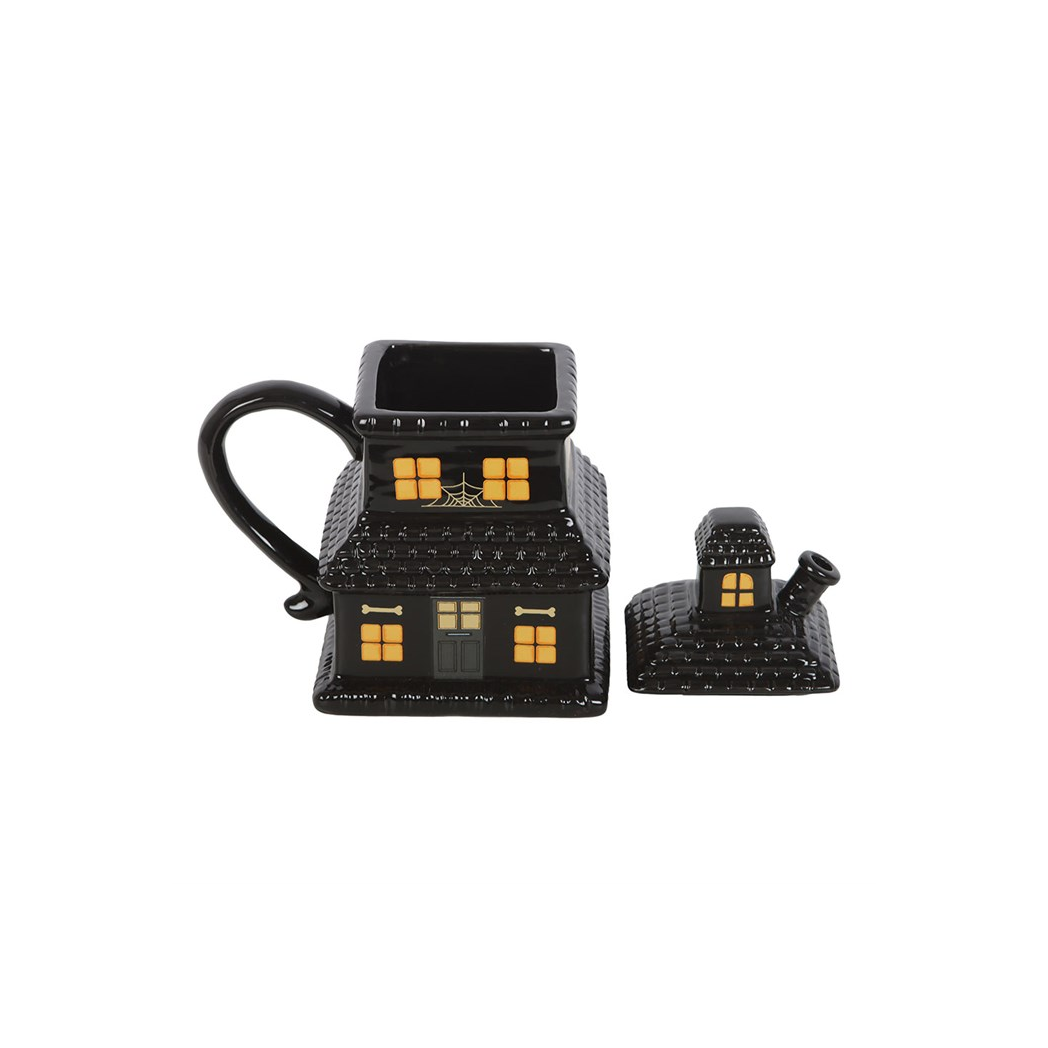 Black Haunted House Mug - Image 3
