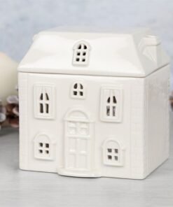 White Ceramic House Oil Burner