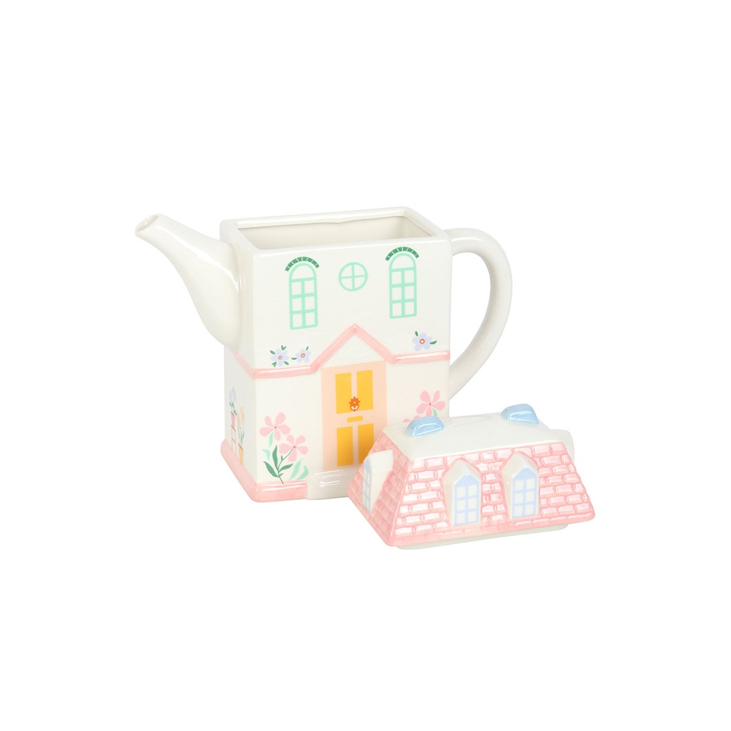 Pastel House Shaped Teapot - Image 6