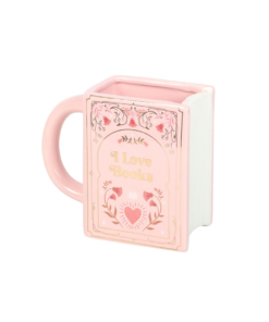 Alternative view of I Love Books Pink Book Shaped Mug