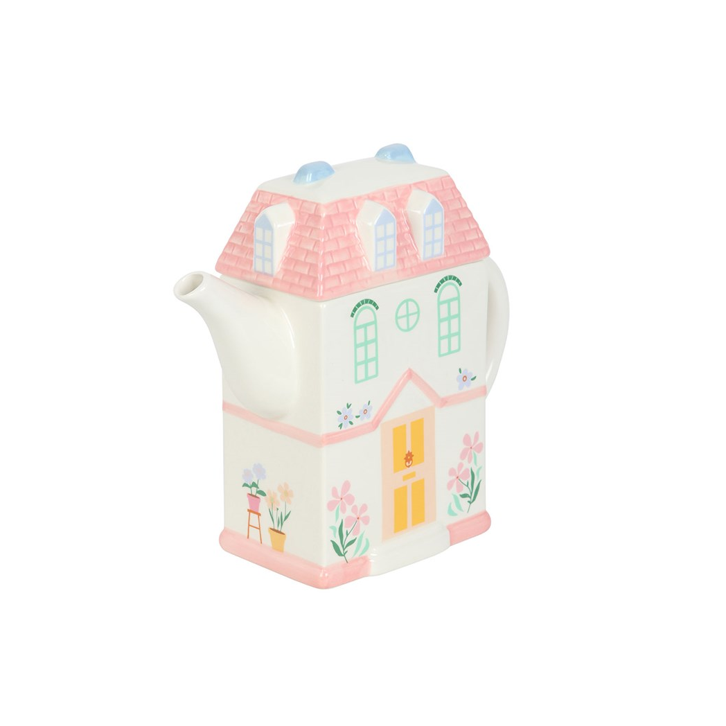 Pastel House Shaped Teapot - Image 3