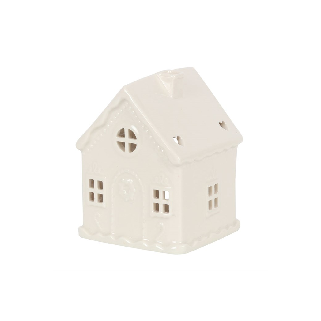 White Gingerbread House Tealight Holder - Image 2